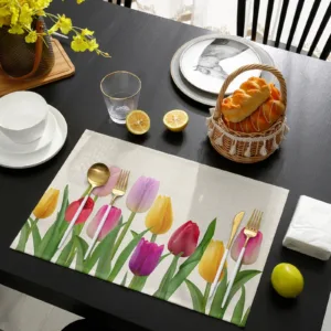 Linen Table Mats Kitchen Accessories Heat Resistant