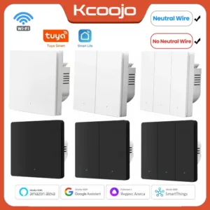 Tuya WiFi Smart Light Switch Push Button No/With